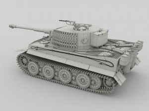 t34-85 tiger tank late pack 3D Model