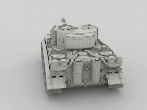 t34-85 tiger tank late pack 3D Model