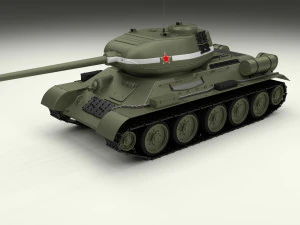 t34-85 tiger tank late pack 3D Model