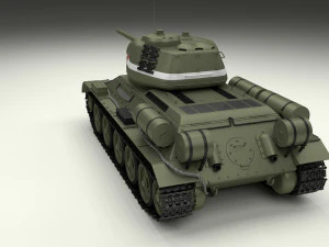 t34-85 tiger tank late pack 3D Model