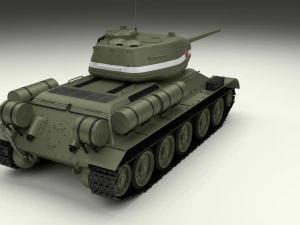 t34-85 tiger tank late pack 3D Model