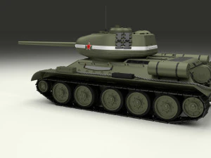 t34-85 tiger tank late pack 3D Model