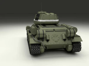 t34-85 tiger tank late pack 3D Model