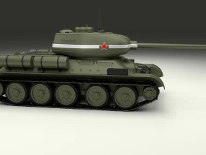 t34-85 tiger tank late pack 3D Model