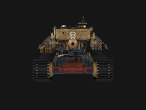 t34-85 tiger tank late pack with interior 3D Model