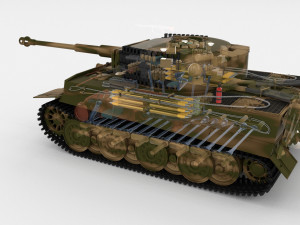 t34-85 tiger tank late pack with interior 3D मॉडल