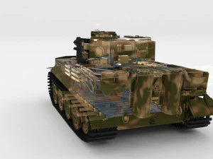 t34-85 tiger tank late pack with interior 3D Model