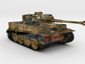 t34-85 tiger tank late pack with interior 3D मॉडल