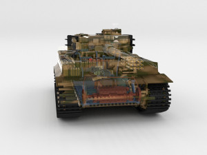 t34-85 tiger tank late pack with interior 3D मॉडल