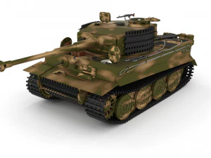 t34-85 tiger tank late pack with interior 3D Model