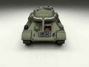 t34-85 tiger tank late pack with interior 3D Model