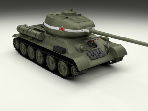 t34-85 tiger tank late pack with interior 3D मॉडल