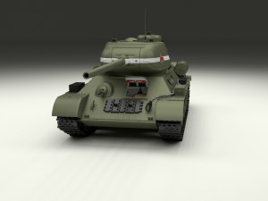 t34-85 tiger tank late pack with interior 3D मॉडल
