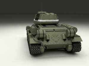 t34-85 tiger tank late pack with interior 3D मॉडल