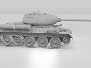 t34-85 tiger tank late pack with interior 3D मॉडल