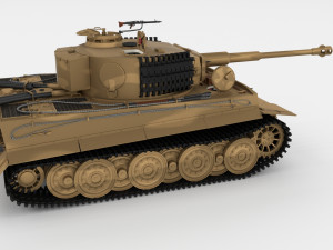 t34-85 tiger tank late pack with interior and engine bay Model 3D
