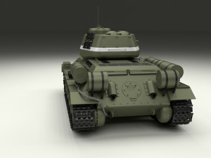 t34-85 tiger tank late pack with interior and engine bay Model 3D