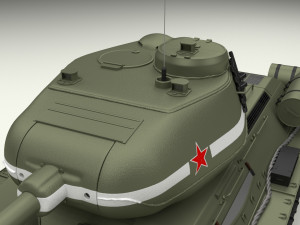 t34-85 tiger tank late pack with interior and engine bay Model 3D