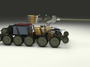 t34-85 tiger tank late pack with interior and engine bay 3D Model