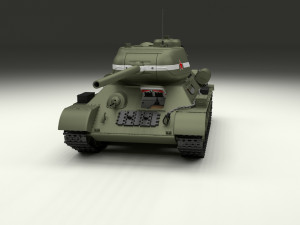 t34-85 tiger tank late pack with interior and engine bay Model 3D