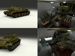 ussr armor pack with interior 3D Model