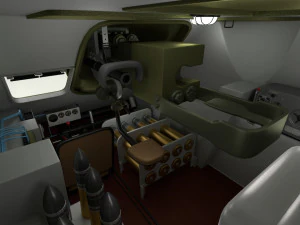 ussr armor pack with interior and engine bay 3D Model
