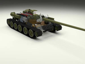 ussr armor pack with interior and engine bay 3D Model
