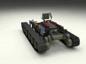 ussr armor pack with interior and engine bay 3D Model