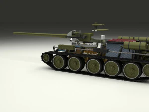 ussr armor pack with interior and engine bay 3D Model