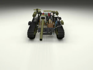 ussr armor pack with interior and engine bay 3D Model