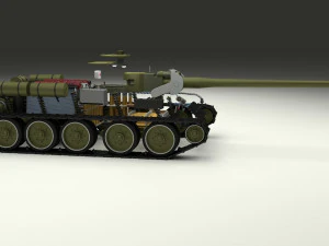 ussr armor pack with interior and engine bay 3D Model
