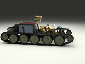 ussr armor pack with interior and engine bay 3D Model