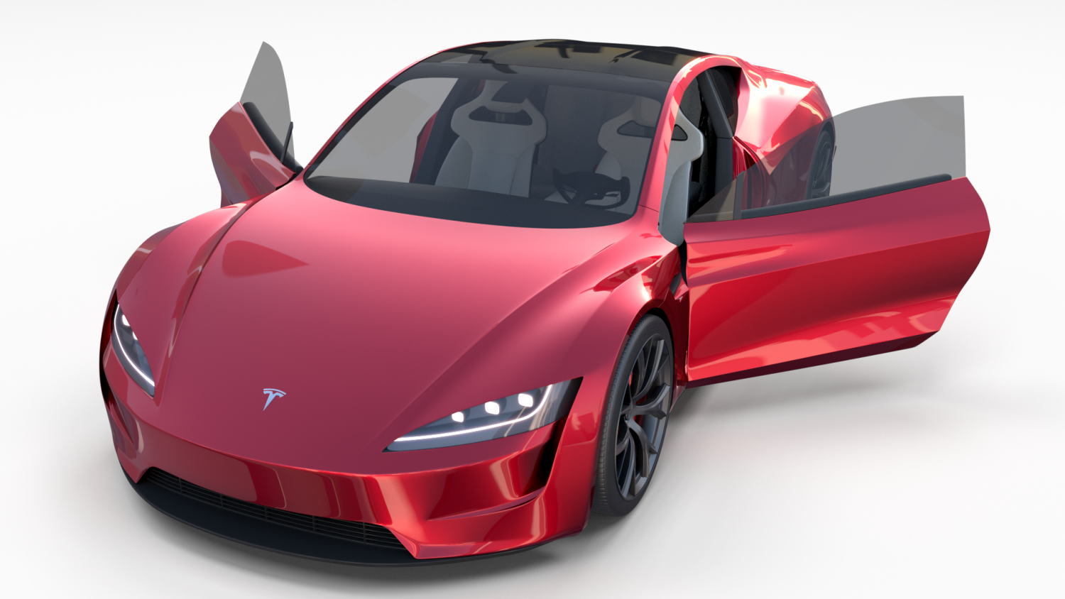 3dmodel tesla roadster 2020 with interior and chassis