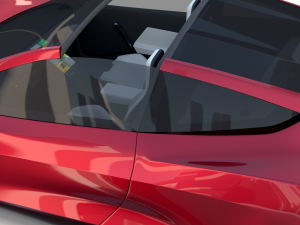 tesla roadster 2020 with interior and chassis Model 3D