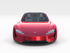 tesla roadster 2020 with interior and chassis Model 3D