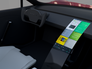 tesla roadster 2020 with interior and chassis Model 3D