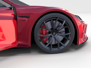 tesla roadster with interior 3Dモデル