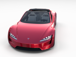 tesla roadster with interior 3Dモデル