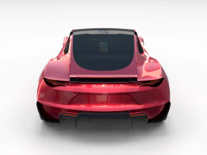 Tesla Roadster com interior Modelo 3D