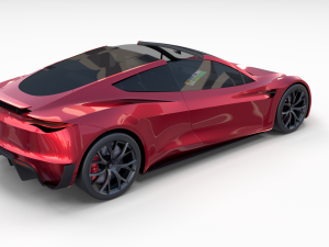 tesla roadster with interior 3Dモデル