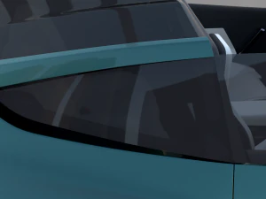 tesla roadster green with interior 3D Model