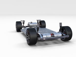 2020 tesla roadster 3 motor chassis 3D Model