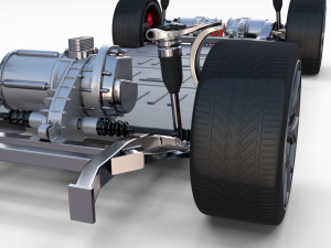 2020 tesla roadster 3 motor chassis 3D Model