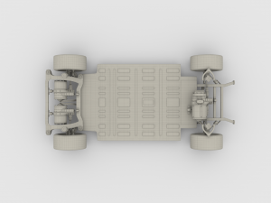 2020 tesla roadster 3 motor chassis 3D Model