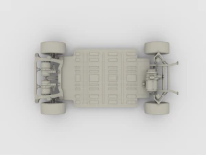 2020 tesla roadster 3 motor chassis 3D Model
