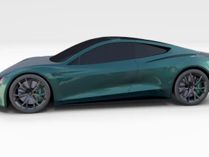 tesla roadster green 3D Model