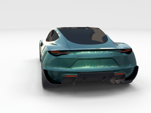 tesla roadster green 3D Model