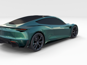 tesla roadster green 3D Model