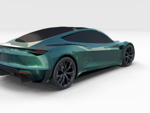 tesla roadster green 3D Model