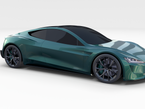 tesla roadster green 3D Model